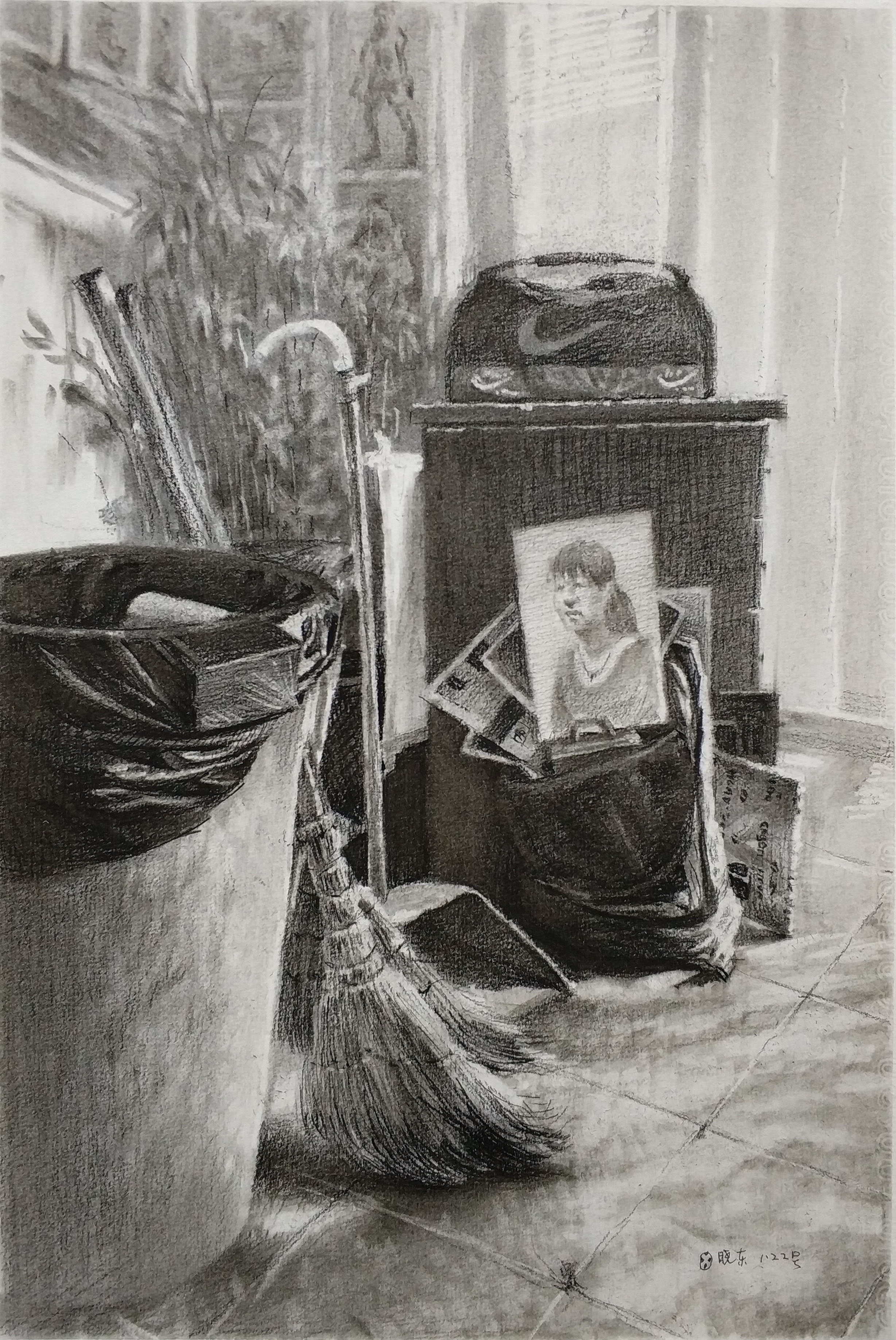 北京畫室姜曉東老師場(chǎng)景素描作品